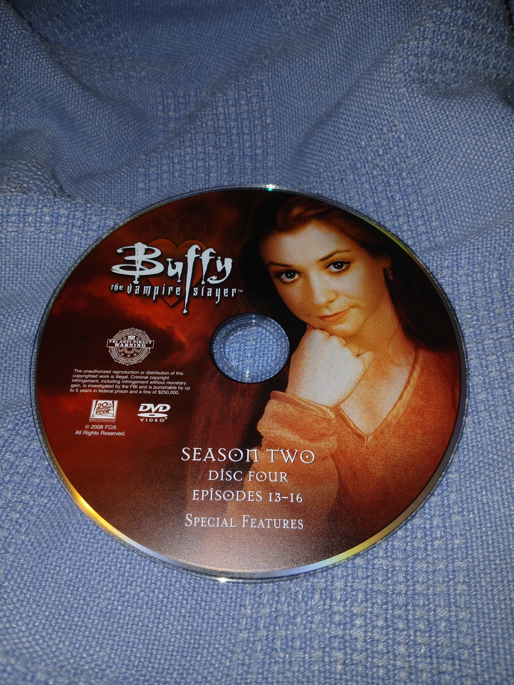 Buffy the Vampire Slayer Season Two Disc Four - Red Art Print Disc
